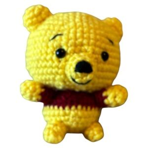 Handmade Crochet Winnie Pooh plush -7”-Creations by Angele”s